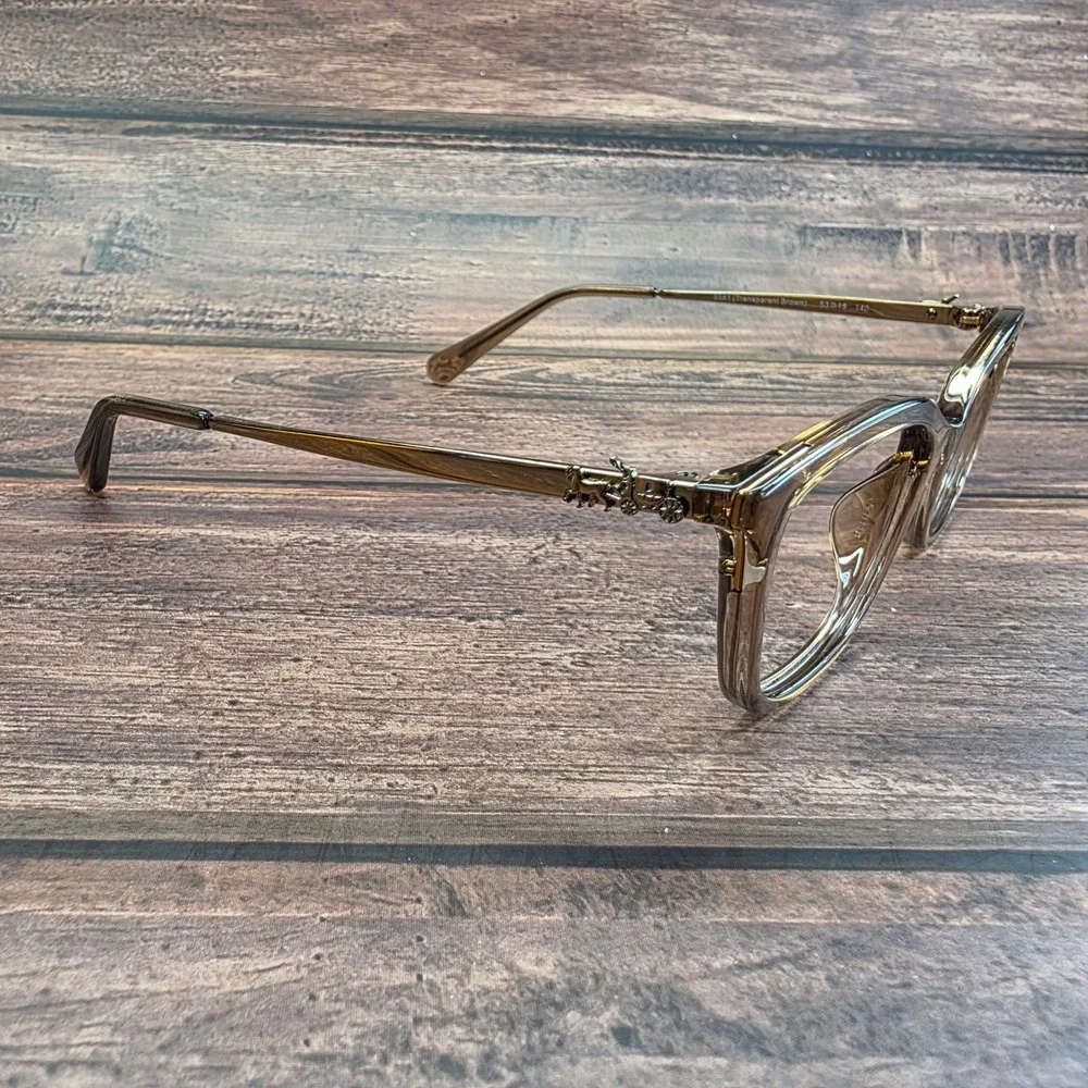 Coach HC6146U Transparent Brown Cat Eye Eyeglass Frames 53-16-140 Designer